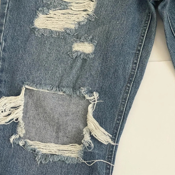 90s Boyfriend Vanilla Star Distressed Super High Rise Jeans sz 13 - Picture 4 of 11